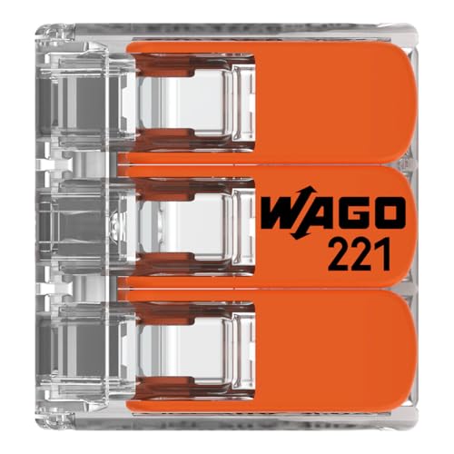 Image of WAGO 221-413 | 3-Conductor Wire Connector | Pack of 12 | Tool-Free, Trusted German Engineering - For Quick & Reliable Electrical Connections