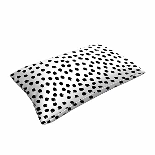 Mugod Cushion Cover Black Polka Dots Drawing Seamless Pattern,Pillow Case For Bed Couch Sofa Office Decor 20X30 Inches #TOP2