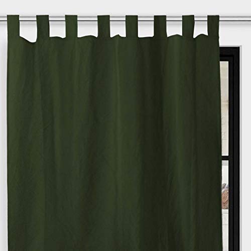 Soleil d'ocre Polyester Green Curtains and Curtains 140 x 250 cm, W 53.1" x L 98.4" (1 Panels)