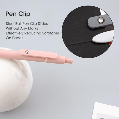 Image of FIOVER Gel Pens 10pcs 0.5mm Quick Dry Black Ink Fine Point Pens