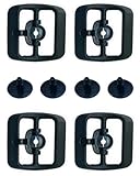 Lopau Replacement Buckle for Arizona Essentials Slide-On Sandal, Double Strap Clasp Repair for EVA Open-Back Clog Men and Women(A) Black