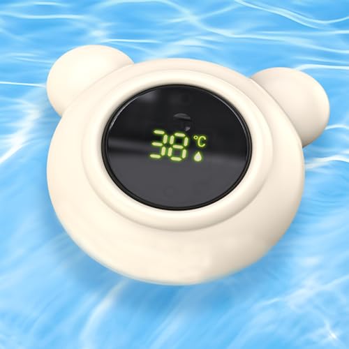 Floating Baby Bath Thermometer Digital - Waterproof Led Display Baby Essentials for New born Baby Shower Nursery Products Bathing Water Temperature Monitor for Kids Children Infant Toddlers Newborns