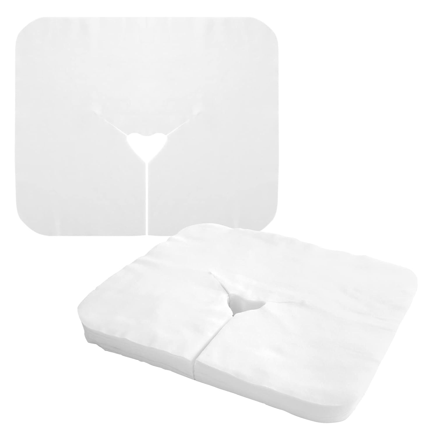 100 Pack White Disposable Face Cradle Covers for Massage Table (12 x 16 In) : Beauty & Personal Care