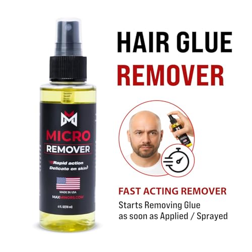 Image of Ultra Hold Micro Glue Remover Solvent | Adhesive Remover Solvent For Hair Wigs Patches Toupees | Fast Cleaner | Skin Safe | Citrus Flavor | Quickly Soft Bonds 4 FL OZ (118 ML) Pack Of 2