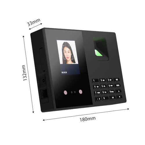 Bisofice T200 Zeiterfassung Arbeitszeiterfassung für Kleinbetriebe, Deutsche Sprache, Keine Monatlichen Gebühren, Unterstützen Sie die Gesichtserkennung, Fingerabdruck & RFID, Passwort