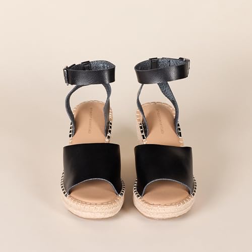 Sandale espadrille compensée femme confortable talon été