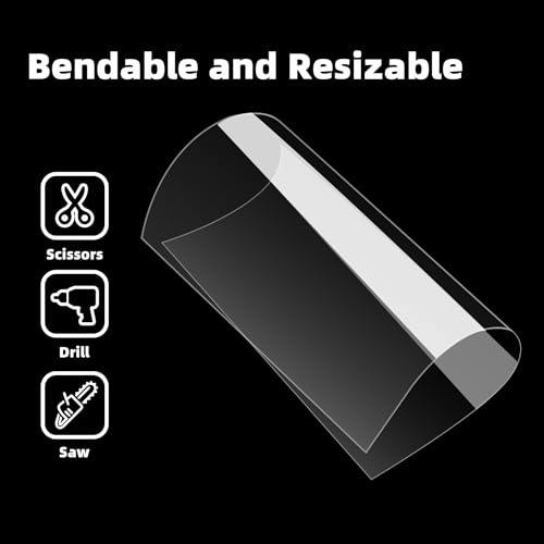 Image of 5-Pack of 8x10 inch PET /Plexiglass Sheets, Transparent Clear Flexible Plastic Sheet Panels for Craft, Picture Frames, Sign Blank, DIY Display Project