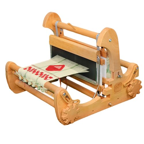 Webstuhl-Set, 300 mm, Holz, Handwebstuhl für DIY-Projekte, ideal zum Erstellen von Untersetzern, Platzsets, Tischläufer und Stofftaschen