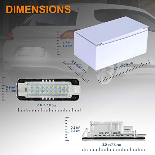 Luz de matrícula LED Canbus para Volkswagen Golf Passat Scirocco 6