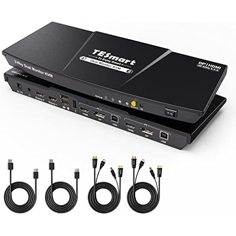 TESmart Commutateur KVM 2 Moniteurs Cover