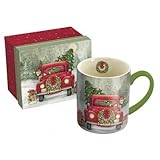 LANG - 14 oz. Ceramic Coffee Mug - Exclusive Art - Oversized Cups - Heat-Insulated - Microwave -...