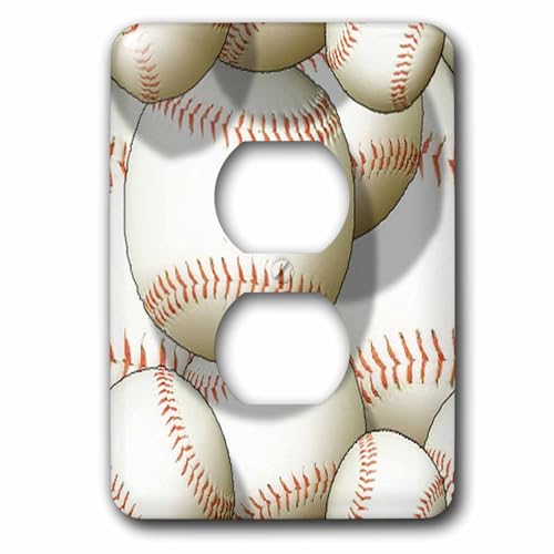 Baseball cache de prise 3dRose lsp_63046_6 pour décoration murale