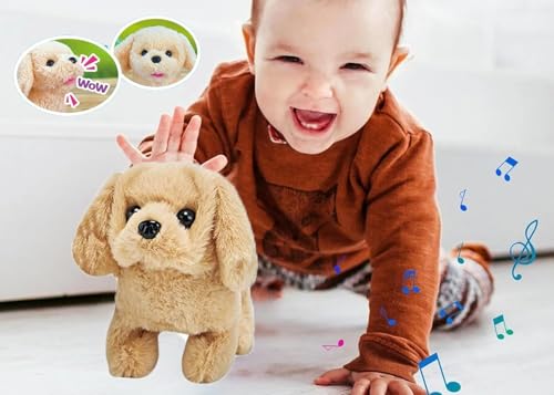 Image of Walking Brown Dog Toy for Kids | Interactive Talking Puppy with Moving Head, Wagging Tail & Barking Sound | Educational Play Pet Gift