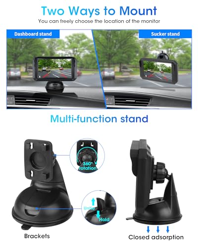 【Exklusiver Stil】 5 Zoll Rückfahrkamera Auto AHD 1080P Mit Monitor - Zwei Arten der...