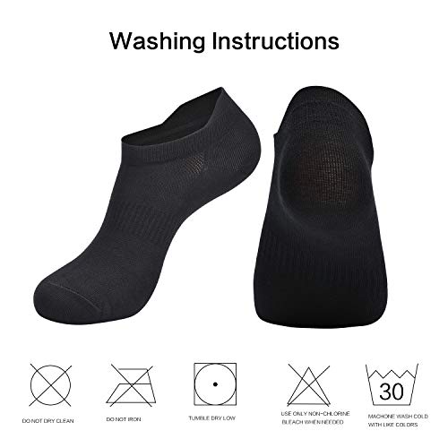 Image of ATBITER Ankle Socks Womens and Men Thin Athletic Running Low Cut No Show Socks With Heel Tab 6-12 Pairs | White Short Summer Athletic Running Yoga Pilates Workout Sneaker Socks Lightweight Non Slip Size 7-9 9-11