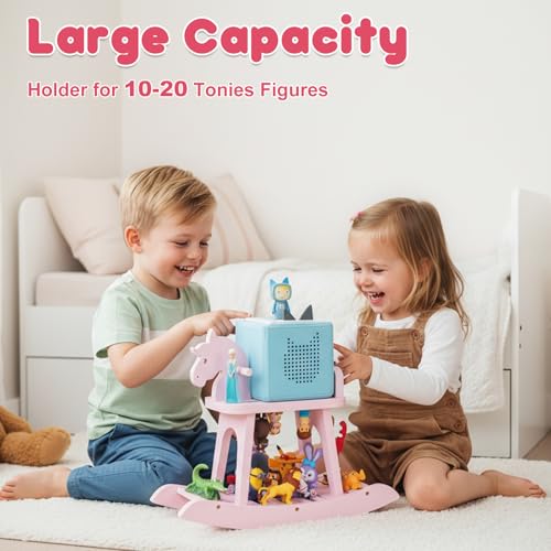 Image of Pink Unicorn for Tonies Box Organizer Shelf Storage, for Tonie Shelf Magnetic, Compatible with Tonie Box 1 /2 Player Tonies Figures Characters for Children, Display Collection 10~15 Characters