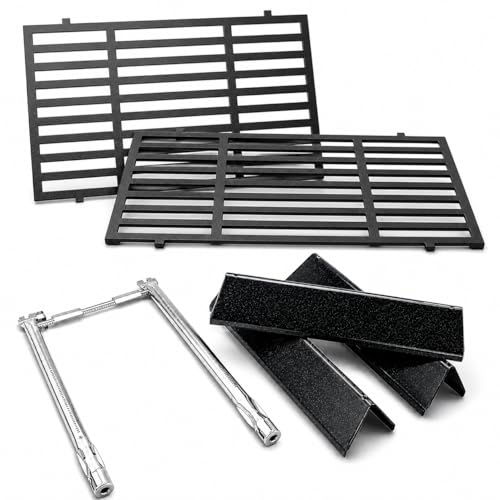 Uniflasy Spirit E210 Grill Parts for Weber 7635 Flavorizer Bars 69787 Burner Tubes & 7637 Grill Grates Fits Weber Spirit 200 & GS4 Spirit II 200 Series Front Control E/S-210 E/S-220