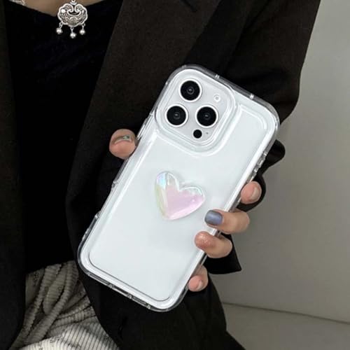 Coque cœur Galaxy A55 silicone transparent pour photos stylées