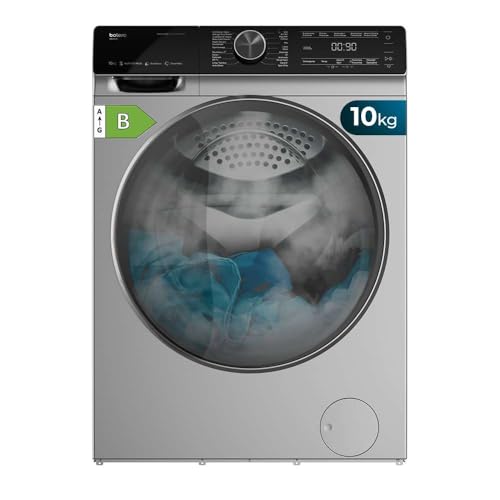 Cecotec Lavadora 10 Kg Carga Frontal Bolero DressCode 2000 Autodosis Dark. 1400 rpm, 1750 W, Motor Inverter Plus, Sistema Autodosis con Programa, MyFav, Steam Max, 14 Programas Gris