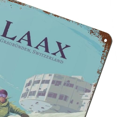 Poster métal Laax pour revivre la glisse suisse - 6