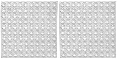 Clear Rubber Feet Adhesive Bumper Pads Self Stick Bumpers Sound Dampening Door Bumpers Cabinet Buffer Pads, 8.5 by 2.5 mm, 200 Pieces