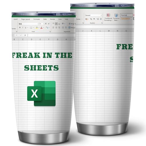 ATHAND Accountant Gifts,Freak in The Sheets Coffee Mug,Spread Sheet Tumbler Cup,Accountant Funny Cups,Tumblers Gifts for Na,CPA,CFO, Coworkers, Boss,Women Tumbler 20 Oz, 1 Pcs
