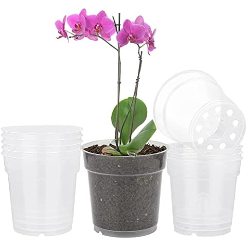 TSKDKIT Orchidee Pflanztöpfe Transparent Blumentopf Orchidee Anzuchttöpfe Verdicken töpfe Einpflanzen Cover