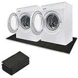 Foldable Anti Vibration Mat for Washer and Dryer,63"x 29.5"Large Anti Vibration Pads,Waterproof Non-Slip Rubber Mat for Noise Reduction&Floor Protection,Black,Fits Most Laundry Machines&Treadmills