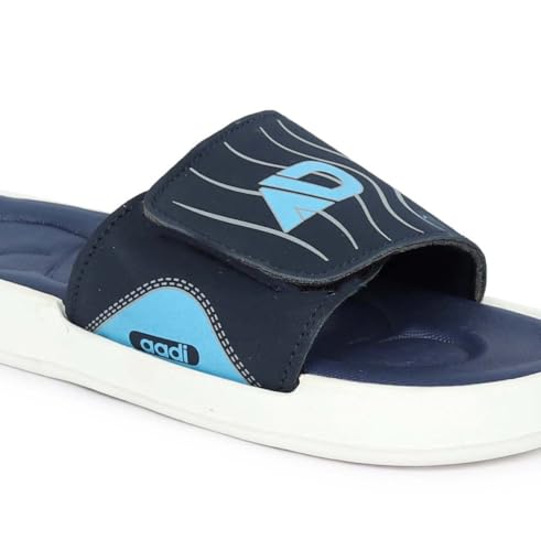 Image of AADI Men's Synthetic Leather Lightweight Comfortable Outdoor Dailyuse Casual Slides /Flip Flop /Slippers