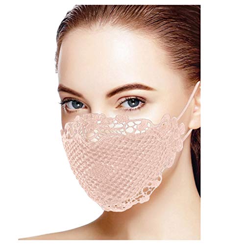 riou-Damen-Spitze-Mund-und-Nasenschutz-Waschbar-Elegant-Atmungsaktive-Multifunktionstuch-Halstuch