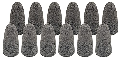 Image of Weiler 68304 Tiger ZIRC Type 16 Round Tip Portable Grinding Cone, Z20-S, 1-1 /2 inch X 2-1 /2 inch X 5 /8-11, (Pack of 12)