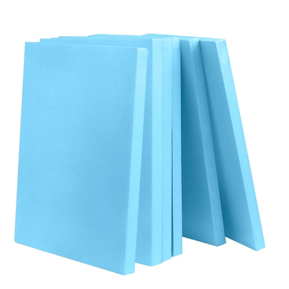 Plaque en mousse rigide bleue en polystyrène découpée en rectangles