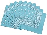 FANNI YOUPIN 100% Cotton Fine thick Bandanas/Fashion Scarf for Men & Women Paisley printed 22 inches (10, mint)