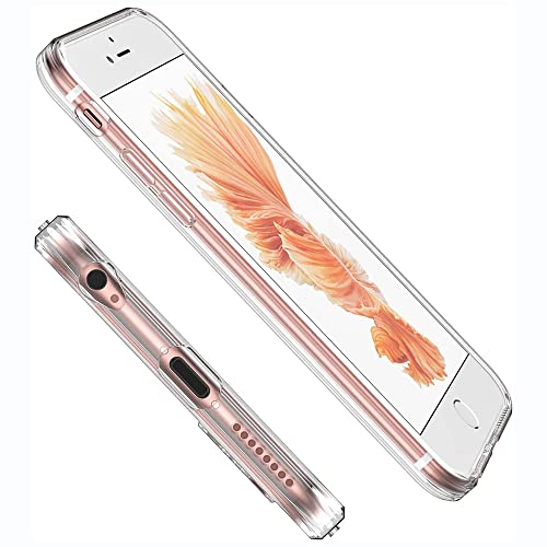 Image of WOW IMAGINE Crystal Clear Transparent Back Case Cover Compatible Apple iPhone 6| iPhone 6s Full Device & Camera Protection Shockproof TPU Silicone Back Cover Case - Transparent
