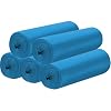 5 Rolls Small Trash Garbage Bags, 4 Gallon 100 Counts (Blue)