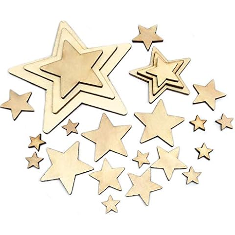 Étoiles en Bois Sweieoni 275 Pièces Cover