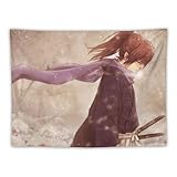 壁タペストリー かわいいアニメ柄 るろうに剣心 布ポスター 壁掛け タペストリー 大判 【雰囲気転換 背景 多機能】 インテリア ファブリック装飾 模様替え モダン 装飾小物 寝室 ホームインテリア アパートの飾り小物 窓カーテン 簡単にかける 30"x40"