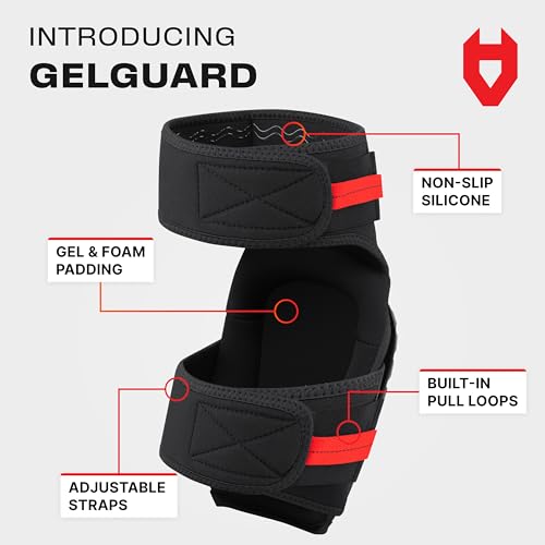 Image of NoCry Professional Knee Pads for Work for Men - Adjustable Thigh and Shin Straps, Heavy-Duty Shell, and Thick Foam & Gel Cushioning - Ideal for Construction and Gardening