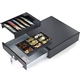ACROPAQ Kassenschublade - Manuell Push Öffnung, 33 x 33 cm, Unterbau geeignet, Vertikaler Einsatz - Kasse, Cash Register, Bargeldkasse - Schwarz