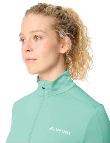 VAUDE Damen dünner Fleecepullover Livigno Halfzip II, angenehm warm, schnelltrocknend, atmungsaktiv, Passform: Slim fit, sage, 40 – Ansicht 4