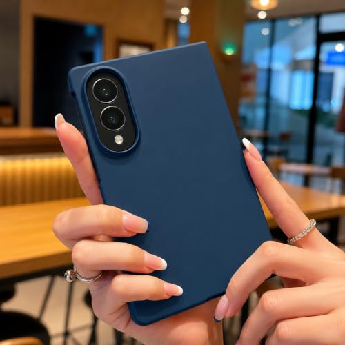 Image of amazon basics Slim Matte Hard PC Back Cover Case for Samsung Galaxy Z Fold 8 with Integrated Hinge Protection and Smooth Anti-Fingerprint Finish (Midnight Blue)