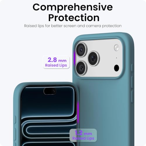 Image of ORNARTO Compatible with iPhone 17 Pro Max Case 6.9 inch, Slim Liquid Silicone 3 Layers Soft Gel Rubber Shockproof Protective Cover with Anti-Scratch Microfiber Lining-Cactus