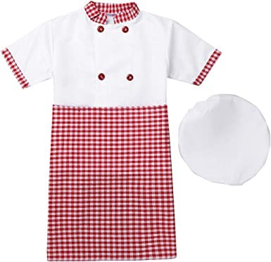 Fancyclub Dingo point Kids Boys Girls Chef Outfit Halloween Cosplay Party Costume Jacket Apron Hat (9-10 year) (B0C5MZSB72) Amazon Price History, Amazon Price Tracker