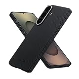 pitaka for S26 Case, 6.3 Inch, Compatible with MagSafe, Ultra-Slim Samsung Galaxy S26 Case with Aaron Button, 600D Aramid Fiber Woven [Edge Case - Black/Grey]