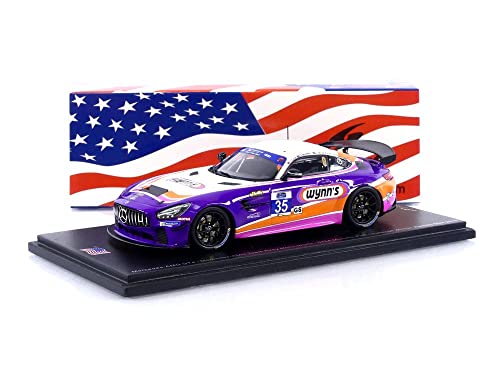 Modelo a escala Spark compatible Mercedes GT4 N.35 IMSA miniatura 5