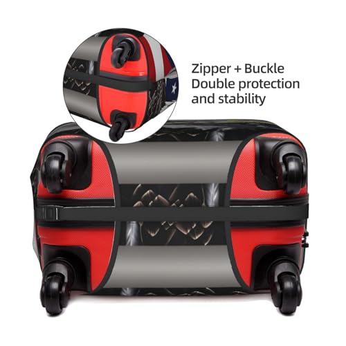 Bald Eagle Flag Print Personalized Travel Luggage Cover With Zipper, Elastic Luggage Cover,For Daily Use4