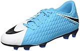  Nike Hypervenom Phade 3 FG, Botas de fútbol Unisex Adulto, (White/Black/Photo Blue/Chlorine Blue), 36 EU