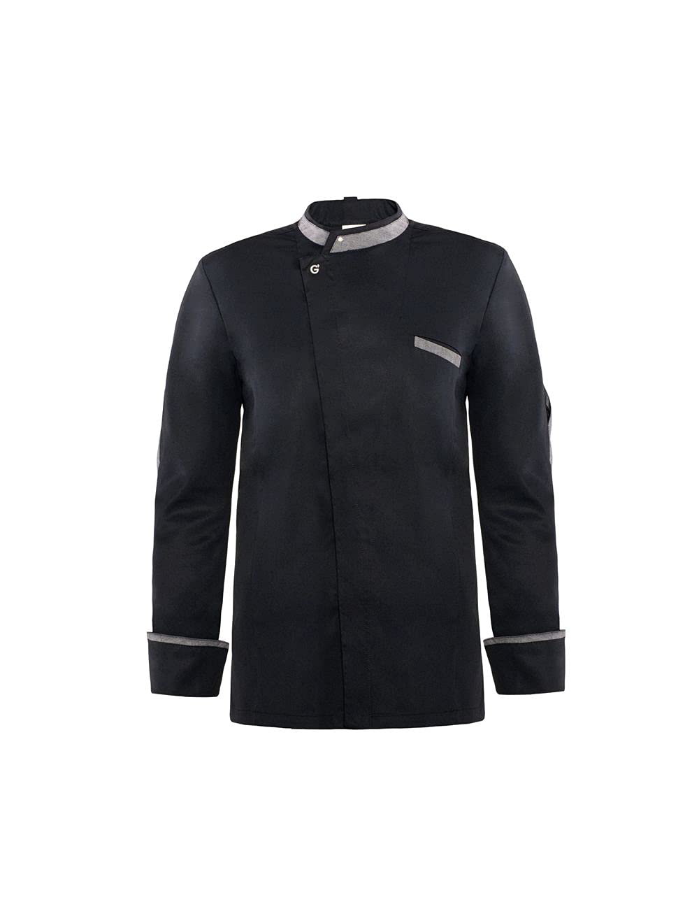 GIBLOR'S Art.19P08G084 Giacca da Cuoco Dionisio in Tencel con Bottoni A Pressione Colore Nero - Novita' 2019
