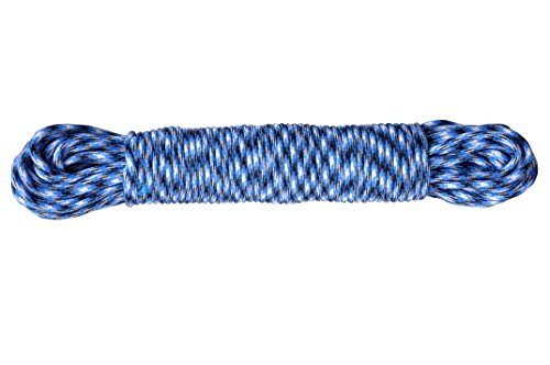 Image of 550 para Cord Parachute Survival Cord Rope Spec Type III 7 Strand Paracord Rope, Military Grade Nylon 4mm Diameter (Blue Camo, 10)