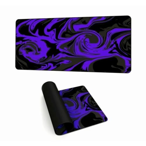 Image of Saco XXL Gaming Mouse Pad for PC - Large Desk Mat 900x400x3mm, Extended Non-Slip Rubber Base, Waterproof Surface, Liquid Wave Design, Big Keyboard Mouse Pad for Office & Home Setups